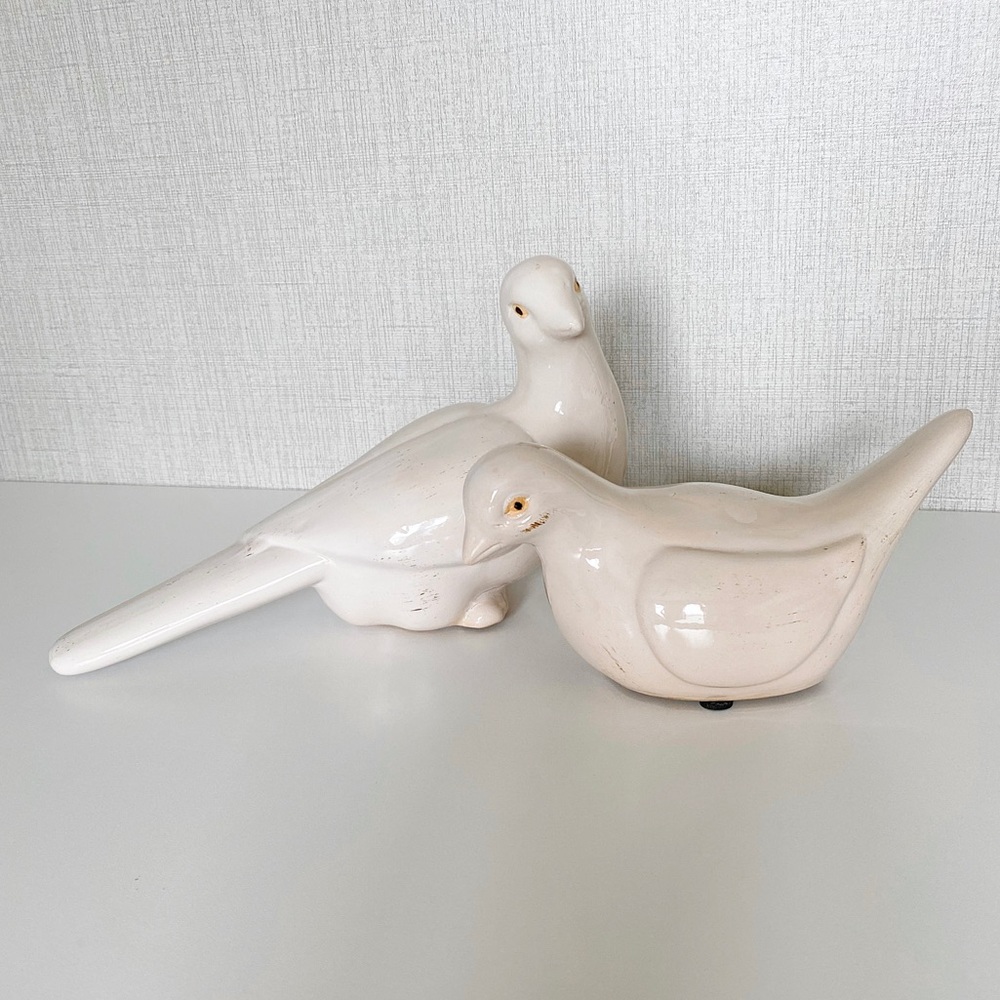 White Pottery Doves